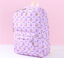 V Family Casual Printed Backpack (Purple)