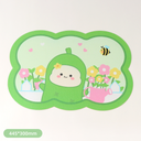 V Family Large Special-Shaped Placemat (Green)