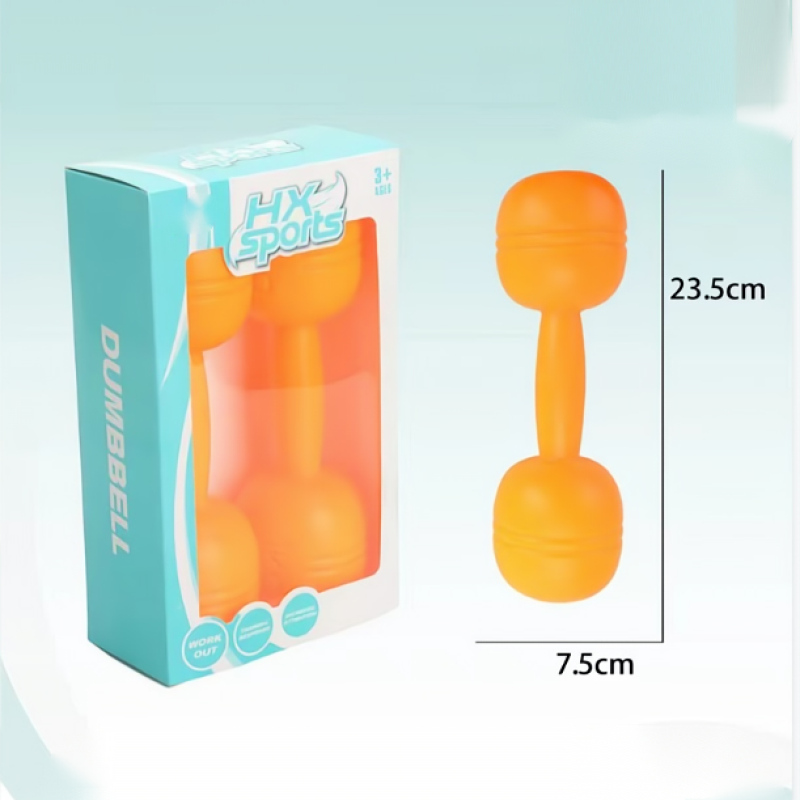 Orange Plastic Dumbbell for Kids 1 Pair (1kg)