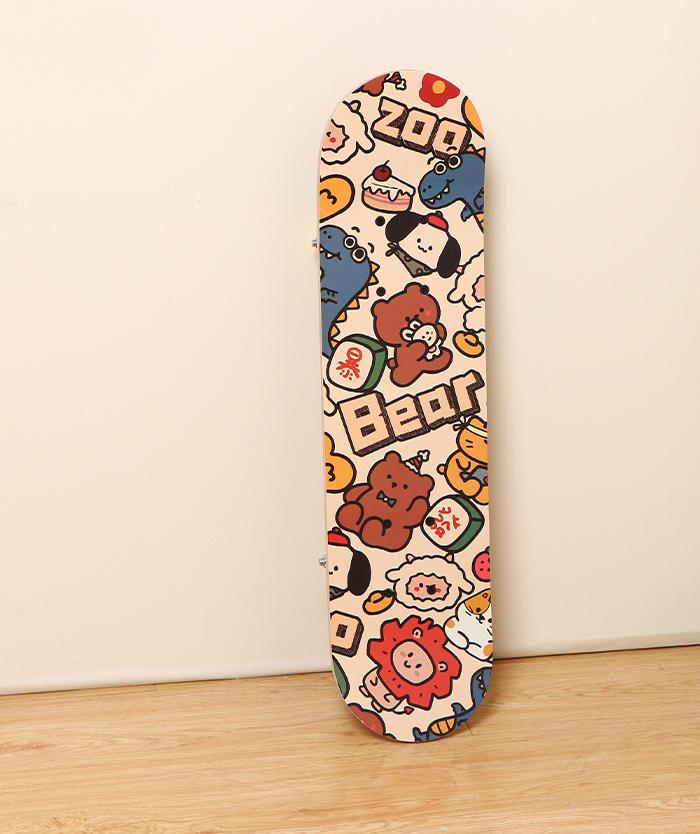 Bear and his friend skateboard 24 inches
