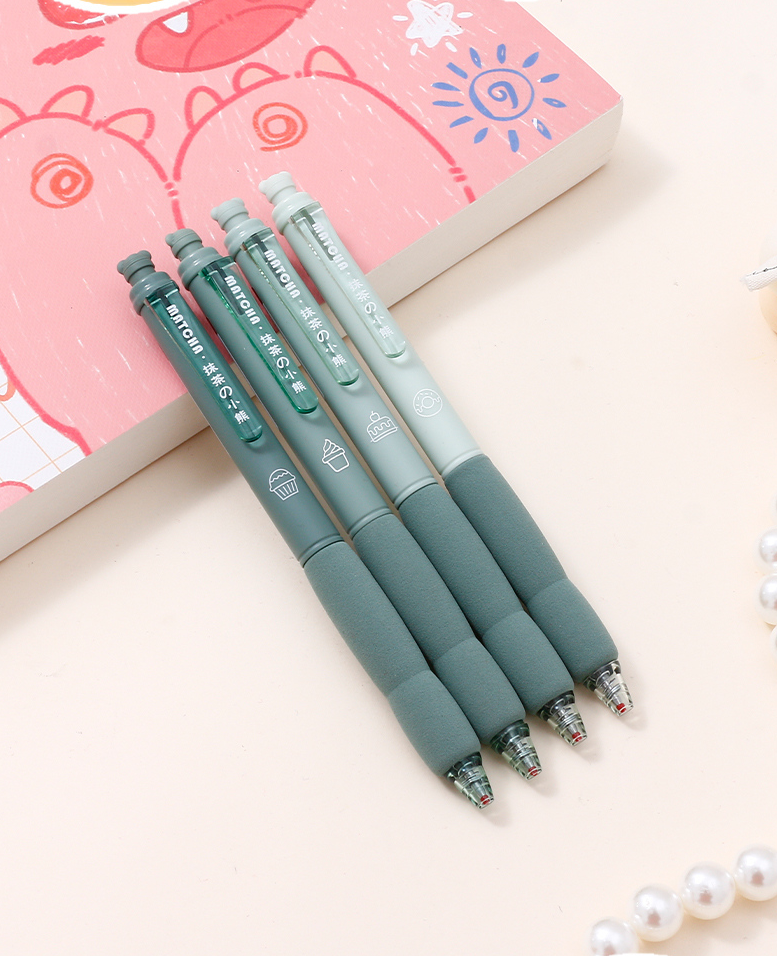 Matcha Bear press neutral pen (10 yuan 3 pieces) black