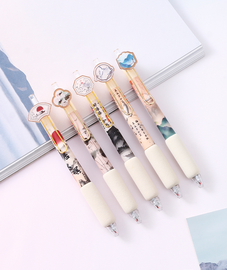 Ink Jiangshan Press Neutral Pen - Black (1 yuan 3 pieces)