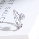 Twisting Star Point Open Artificial Diamond Ring