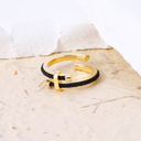 Black Rope Open Ring