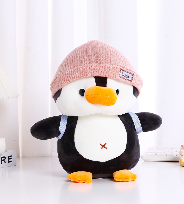 Backpack Penguin 30cm- Pink hat