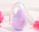 Water Drop Shape Beauty Blender with Clear Egg Case (Purple)