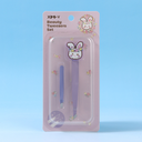 Garden Bunny Beauty Tweezers Set - Large Hookt Tip + Small Slant Tip (Purple)