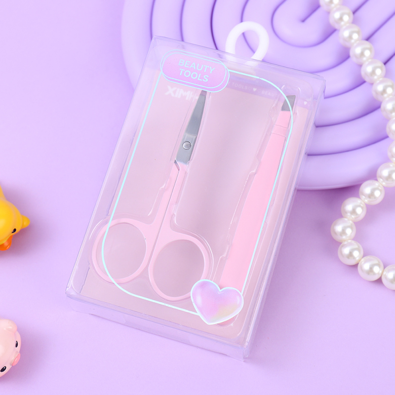 Purple Series Eyebrow Shaping Tools Kit (Eyebrow Scissor + Eyebrow Clip)