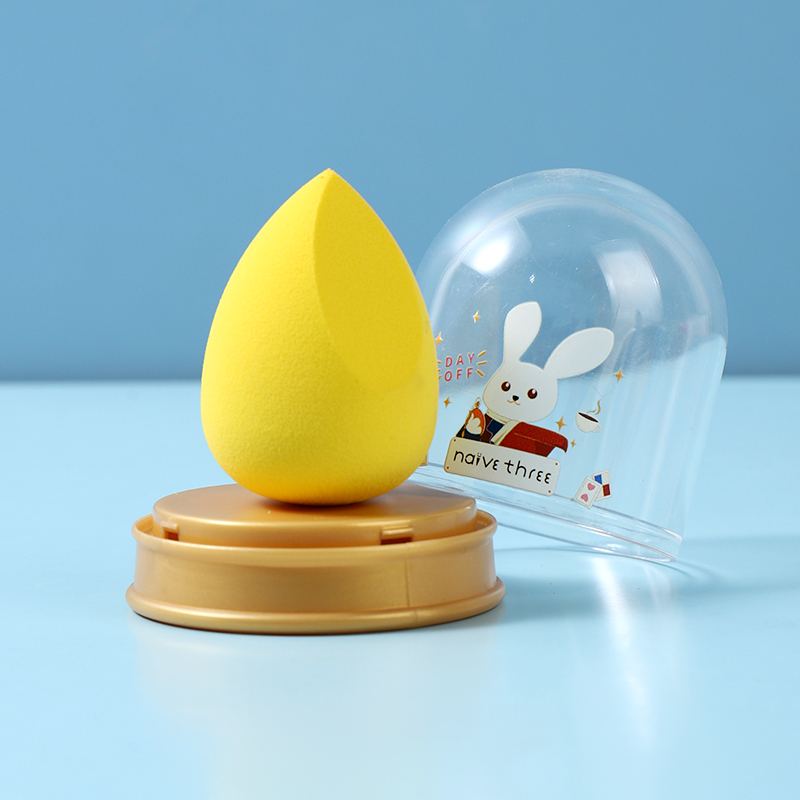Color Series Angled Beauty Blender (Yellow) (Including Storage Cover)