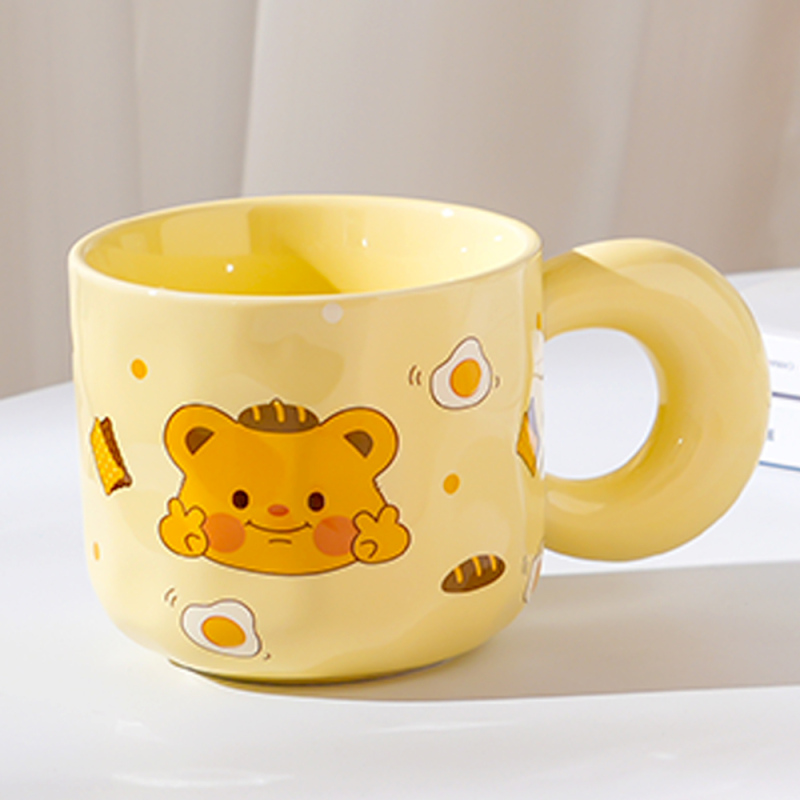 400ml13.52fl.oz. Dessert Series Basic Ceramic Cup (Yellow)