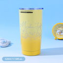 520ml/17.58fl.oz. Dessert Series Basic Thermos Cup (Yellow)