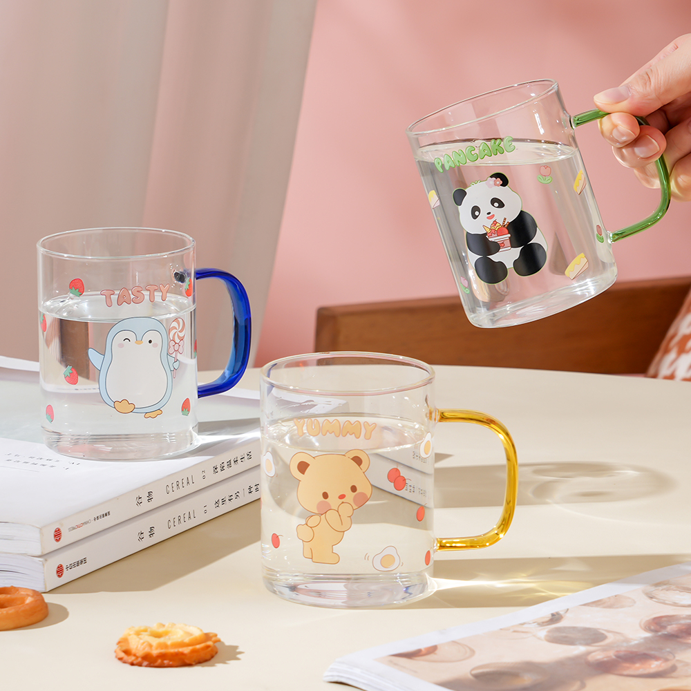 370ml/12.51fl.oz. Dessert Series Glass Cup with Handle