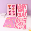 دفتر ملاحظات ذو خيط مطبوع على شكل قلب B5