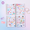 Colored Graffiti Lined Spiral Notebook A6