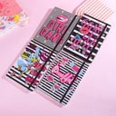 Punk Red Lip Lined Hardcover Notebook A6