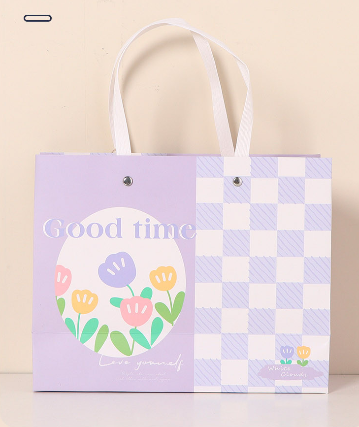 Romantic Tulip Square Gift Bag
