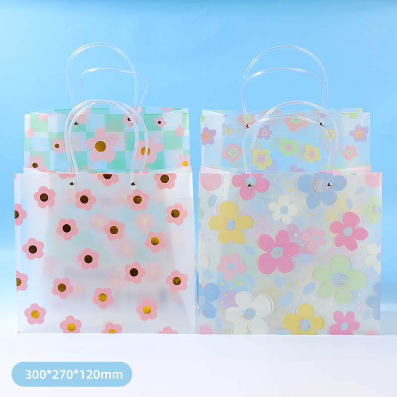 Fresh Flowers Plastic Gift Bag