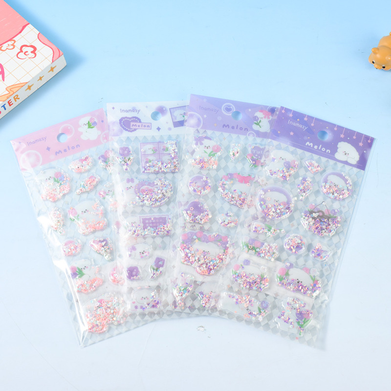 Melon Tulip Sequins Stickers