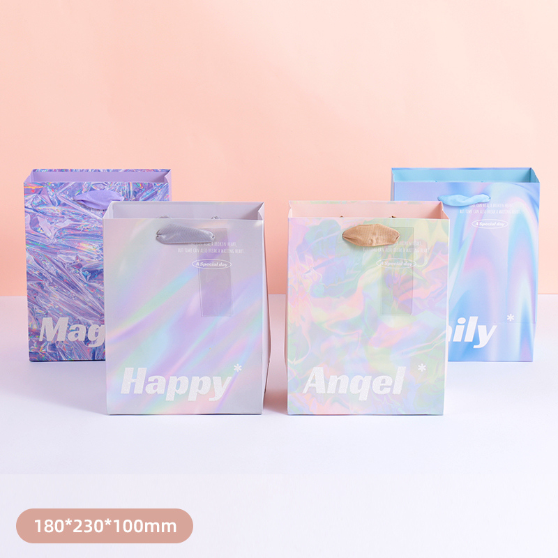 حقيبة هدايا ملونة فاخرة (S)