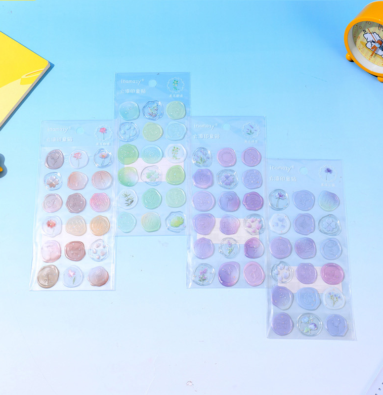 Exquisite Fire Paint Stamp Stickers CY004