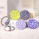 Leopard Printed Round Portable Mirror
