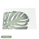 Monstera Leaf Square Teslin Printed Placemat (Apricot)