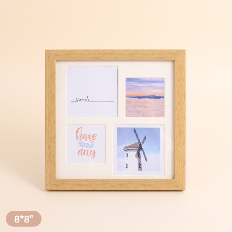 Good Life 8*8" Photo Frame (Yellow Wood Grain)