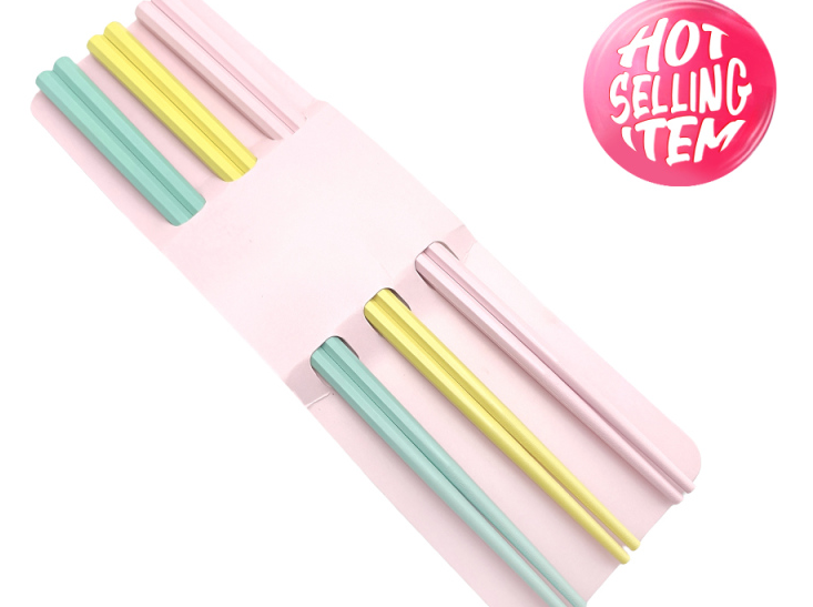 Octagonal Solid Color Chopsticks 3 Pair