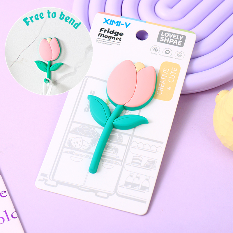Tulip Creative Hook Fridge Magnet (Pink)