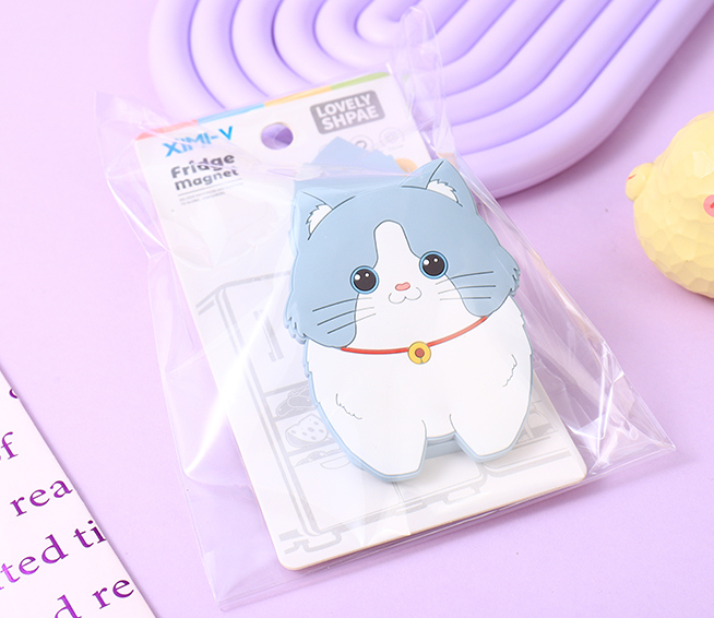 Cute Kitten Multi-functional Clip Fridge Magnet (Blue)