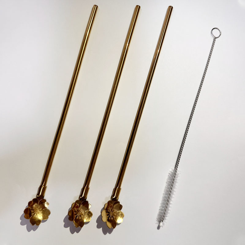 Straw Set  3PCS (Gold)