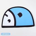 Cute Fish Special-Shaped Flannel Floor Mat (Blue)