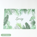 Spring Leaf Square Teslin Printed Placemat (Green)