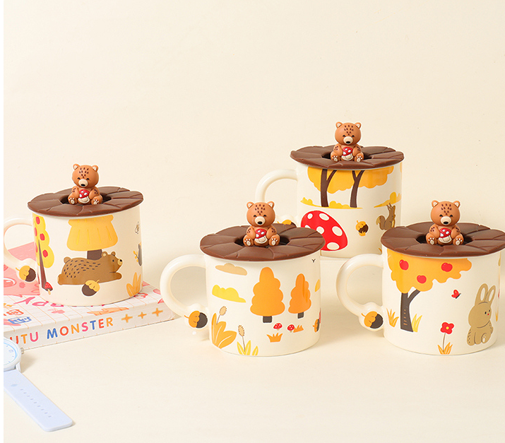 350ml11.83fl.oz. Cartoon Bear Basic Ceramic Cup