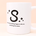 350ml11.8fl.oz. Letter Series S Basic Ceramic Cup (White)