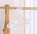 30cm PE Coating Small Clothes Hanger with Slot(10 Count)(Offwhite)