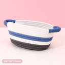 White-Blue-Gray Cotton Rope Organizer (S)