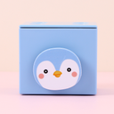 Cartoon Mini Desktop Drawer Plastic Storage Box (Blue)
