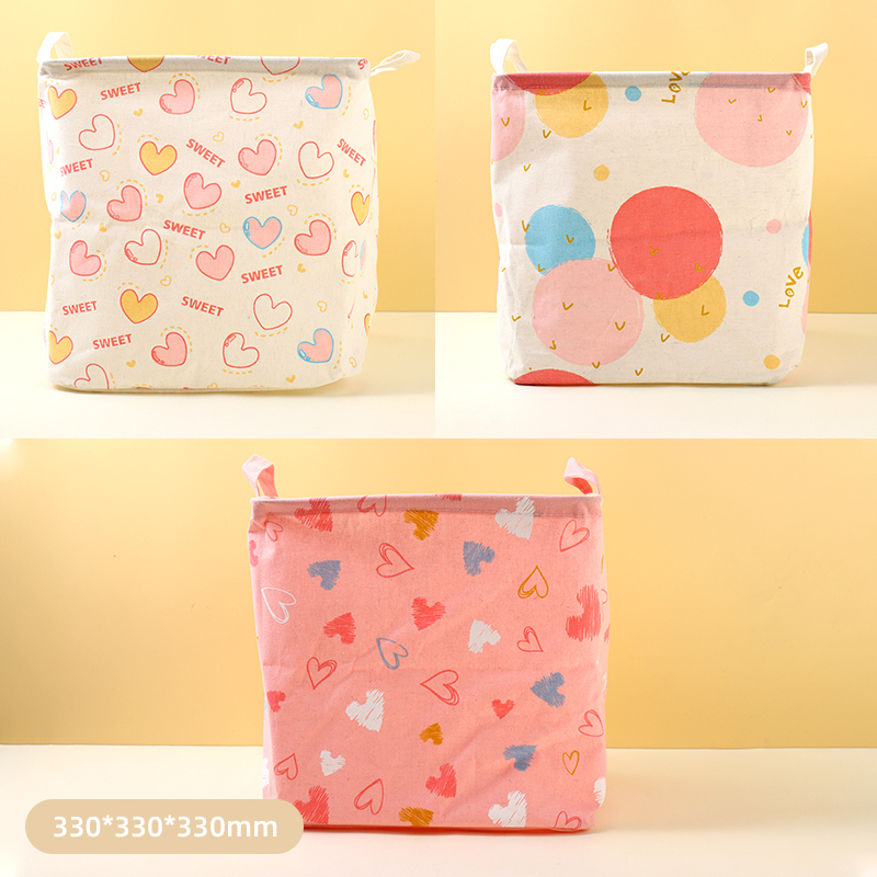 Dream Love Circle Series Square Portable Fabric Storage Organizer