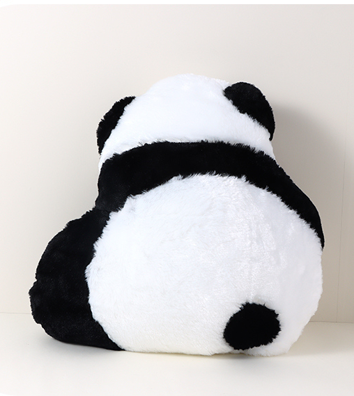 Funny Panda Back Throw Pillow