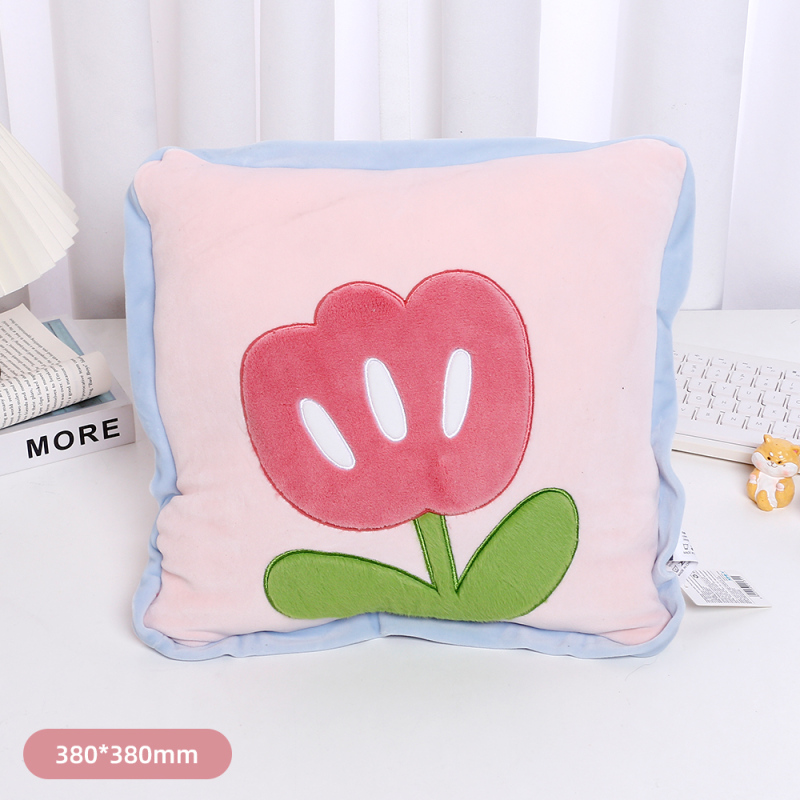 Sweet Tulip Throw Pillow (Pink)