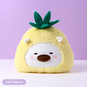 Fruit Collection Pineapple Nuomi Bear Throw Pillow (Yellow)