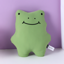 Simple Cartoon Cooling Frog Throw Pillow (Green)