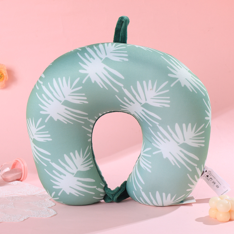 Simple Plant Particle Foam U-shaped Pillow (Green)