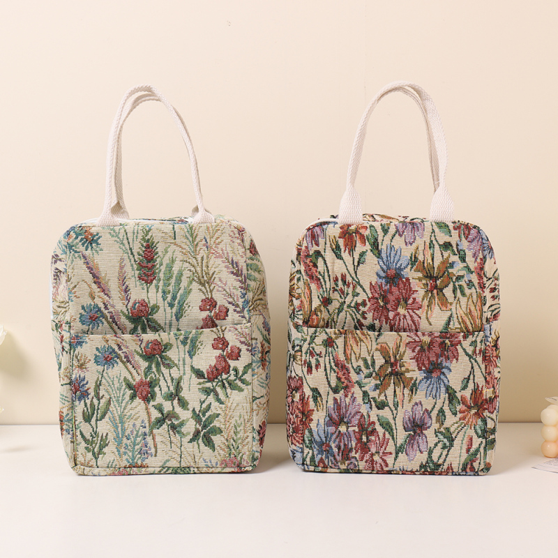 Exquisite Vintage Florets Rectangular Lunch Bag