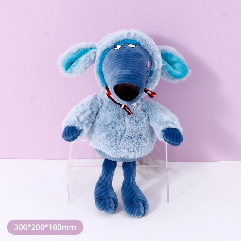 Lamb Coat Wolf Plush Doll (S) (30cm) (Blue)