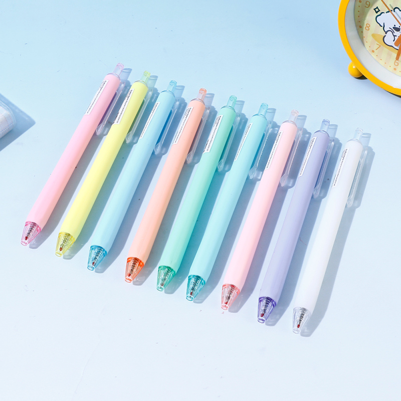 قلم جل ملون معكرون قابل للسحب 0.7 ملم