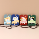 Dream Animals Artificial Leather Card Holder Keychain