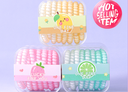 Small Gradient Clear Spiral Hair Ties 8 Pcs