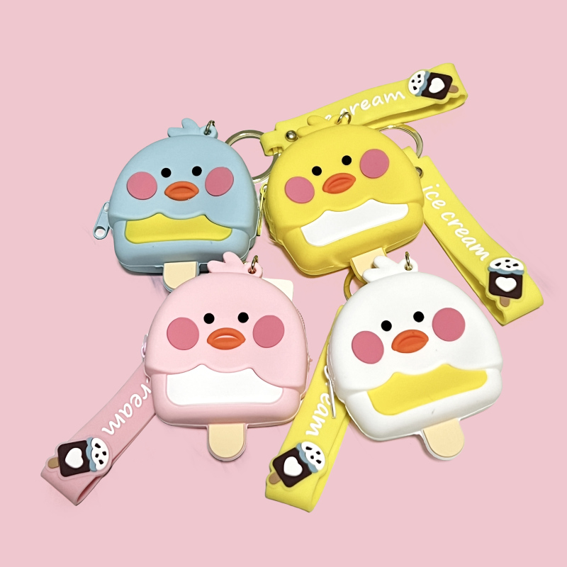 Cute PVC Coin Purse Keychain #4